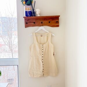 Free People NWT Free-est Sunkissed Whisper Cotton and Linen Mini Dress sz SM